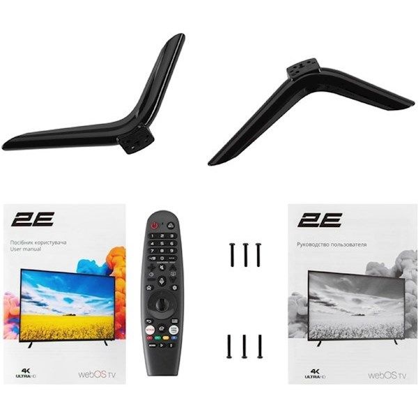 TV Set 65" 2E LED 4K 50Hz Smart WebOS, Black