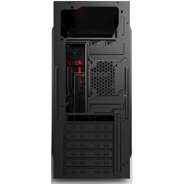 2E Computer case ALFA (E1903U-400)with PSU 2EATX400, MidT,2xUSB2.0,1xUSB3.0, steel (side panel), black