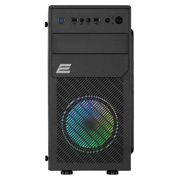 2E Computer case BASIS (RD850) MiniT, Micro ATX,Mini ITX,2xUSB2.0,1xUSB3.0,1x120mm ARGB,acrylic,(side panel), without PSU, black
