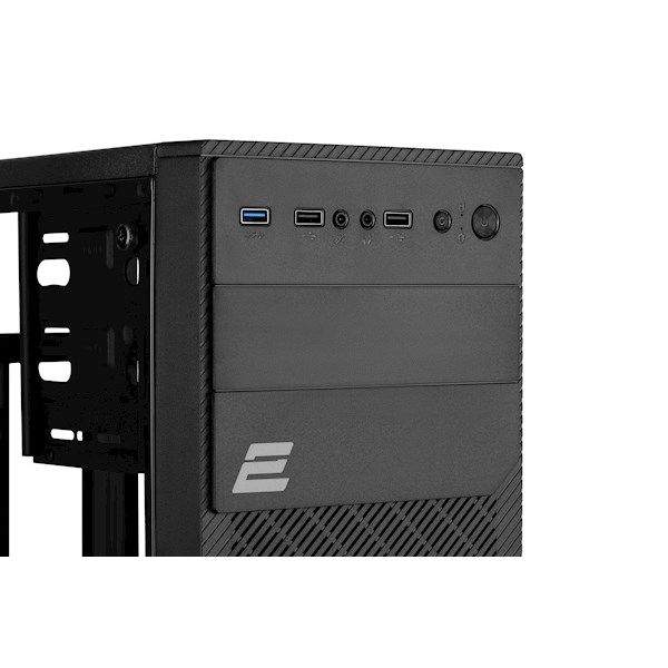 2E Computer case BASIS (RD850) MiniT, Micro ATX,Mini ITX,2xUSB2.0,1xUSB3.0,1x120mm ARGB,acrylic,(side panel), without PSU, black