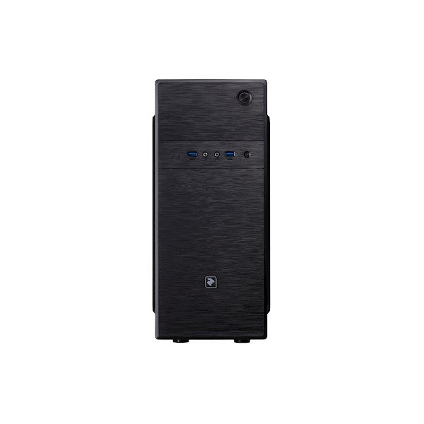 2E Computer case ALFA (E185-400) MidT, PSU 2E ATX400W, MidT,2xUSB2.0,1xUSB3.0, steel (side panel), black