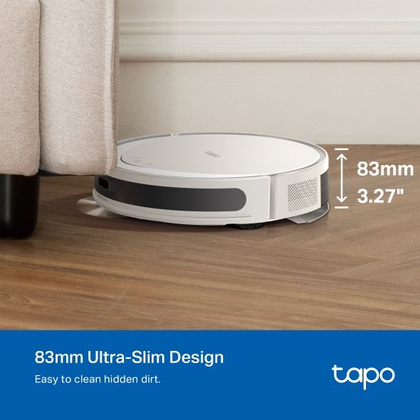 Tapo RV20 Max White, TPLINK, Robot Vacuum Cleaner, Vacuum &amp; Mop 2-in-1, 5300Pa, Battery 2600mAh, 250ml Dustbin, 300ml Wa.