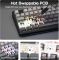 Keyboard: AULA F87 PRO V2 Tri-Mode RGB Mechanical Keyboard Black/Gradient Grey (Gray Wood Switch V4)
