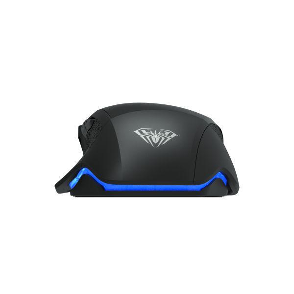 Mouse: AULA S12 Rainbow Backlight Wired Gaming Optical Mouse Black