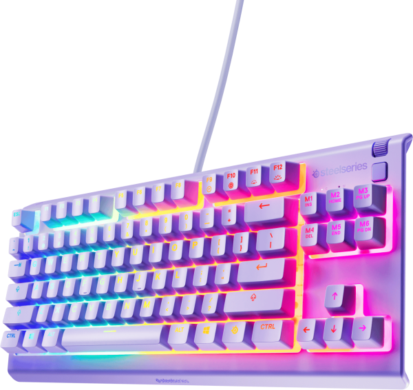 SteelSeries Keyboard membrane Apex 3 TKL, 84key, USB-A, EN, RGB, lavender