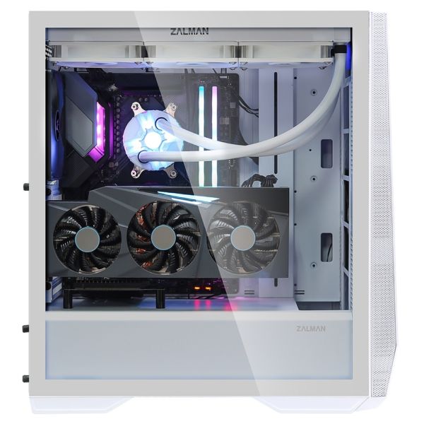 Zalman Computer case Z9 ICEBERG WHITE, without PSU, 2xUSB3.0, 2xUSB2.0, 2x140mm Black fans, TG Side Panel, EATX, White