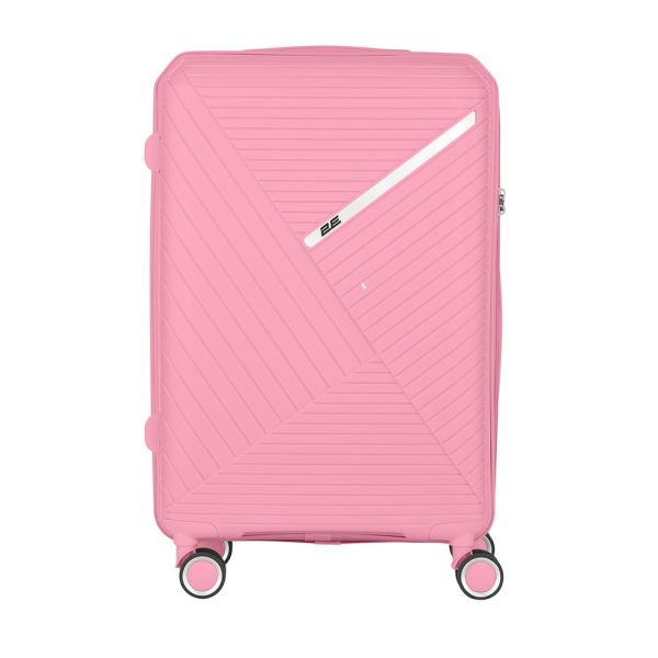 2E TROLLEY LUGGAGE MEDIUM, PINK 43 x 66 x 27 CM, 61LITER