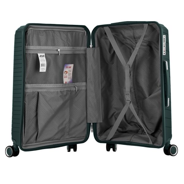 2E TROLLEY LUGGAGE MEDIUM, EMERALD GREEN 43 x 66 x 27 CM, 61LITER