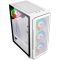 2E Gaming Computer case Hexagon G338W, without PSU, 2xUSB 3.0, 1xUSB Type-C, 1x120mm, 3x120mm ARGB, TG Side Panel, ATX, White