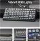 Keyboard: AULA F87 PRO V2 Tri-Mode RGB Mechanical Keyboard Black/Gradient Grey (Gray Wood Switch V4)