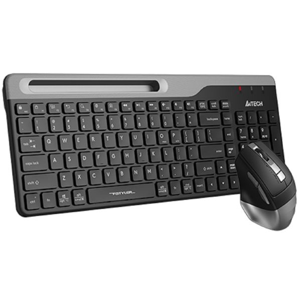 Keyboard-mouse: A4tech Fstyler FB2535C Wireless Combo Set EN/RU Smoky Grey