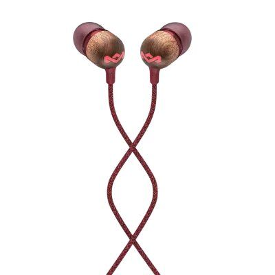 House of Marley EM-JE041-RD Smile Jamaica In-Ear Headphones With Remote And Microphone Red