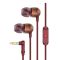 House of Marley EM-JE041-RD Smile Jamaica In-Ear Headphones With Remote And Microphone Red