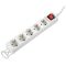 Power strip 2E 5XSchuko switch, 3G*1.5mm2, 5м, white