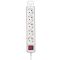 Power strip 2E 5XSchuko switch, 3G*1.5mm2, 5м, white