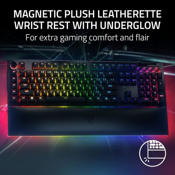Razer Keyboard BlackWidow V4 Pro RGB 104key Green Switch USB EN, black