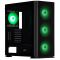 2E Gaming Computer case Vertex GI01B, without PSU, 2xUSB 3.0, 1xUSB Type-C, 3x140mm ARGB, 1x120mm ARGB, controller with remote, TG Side Panel, EATX, Black