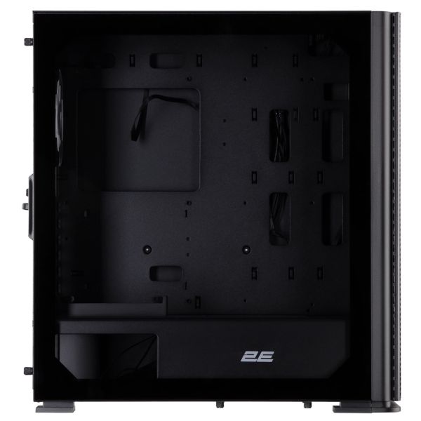 2E Gaming Computer case Vertex GI01B, without PSU, 2xUSB 3.0, 1xUSB Type-C, 3x140mm ARGB, 1x120mm ARGB, controller with remote, TG Side Panel, EATX, Black