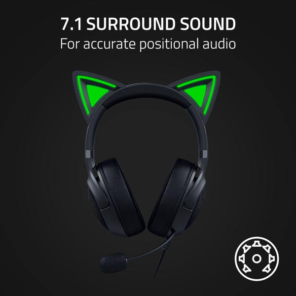 Razer Headset Kraken Kitty V2, RGB, USB-A, black