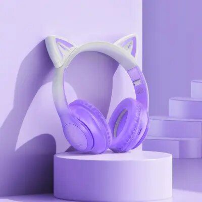 Wireless Headphone/ Hoco/ Hoco W42 Cat ears BT headphones purple grape