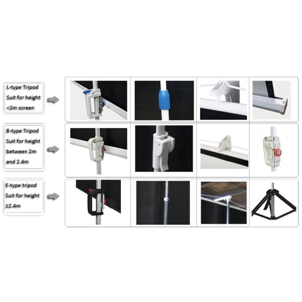 Projector screen ALLSCREEN TRIPOD PROJECTION SCREEN 160X160CM HD FABRIC 89 inch CTP-6363