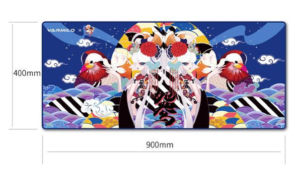 Varmilo Mouse Pad Lovebirds Blue Desk Mat XL (900х400х3mm)
