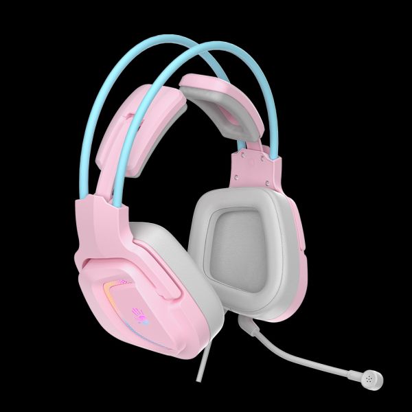 Bloody G575 7.1 RGB Gaming Headset Sky Pink