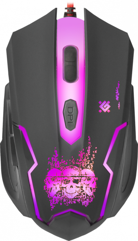 Defender Skull GM-180L black,6 buttons, 3200dpi