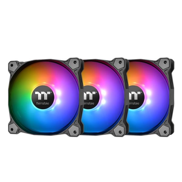 Pure Plus 12 LED RGB Radiator Fan TT Premium Edition(3-Fan Pack) 120mm