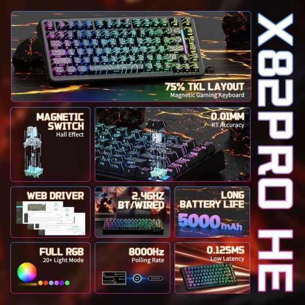 Attack shark X82 PRO Black contour line