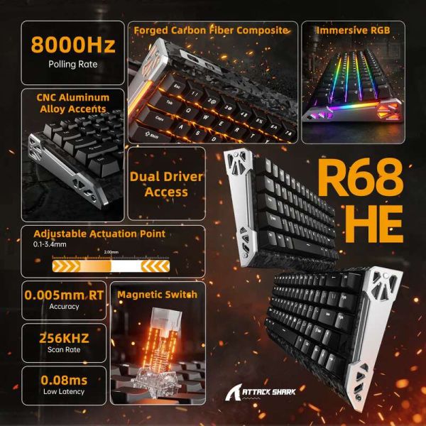 Attack shark R68 HE Black