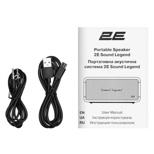 Portable Speaker 2E SoundLegend Mini 40W, BT 5.3, TWS, FLAC, MP3, WAV, EQ, Power Bank, IPX6, Brown
