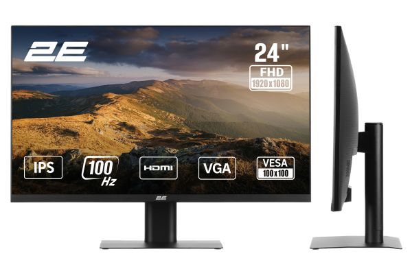 Monitor 2E 23.8" F2425B D-Sub, HDMI, IPS, 100Hz