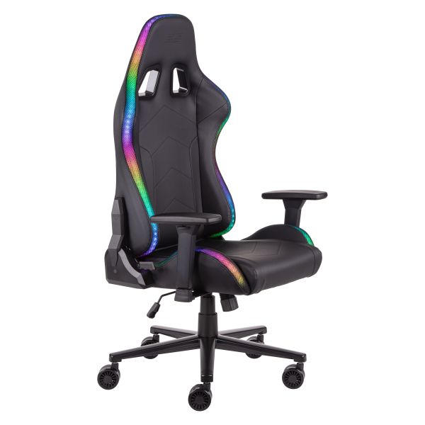 2E GAMING Chair OGAMA II RGB, PU Leather, 3D-Armrests, black