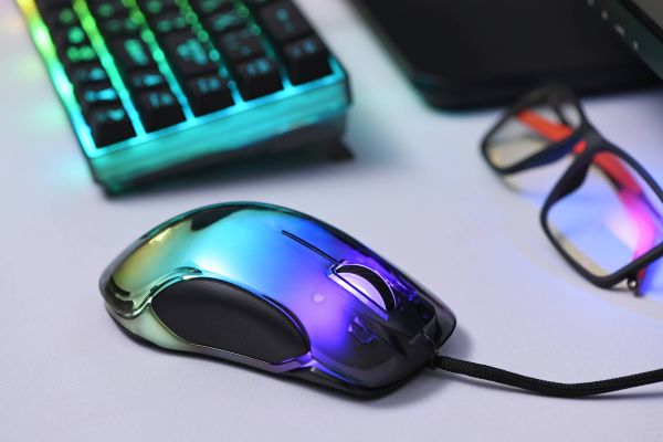 2E GAMING mouse MG345, RGB, USB-A, transparent