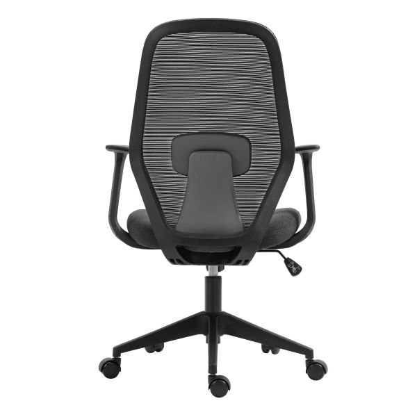 2E Office Chair OC110, fabric, fixed armrests, black