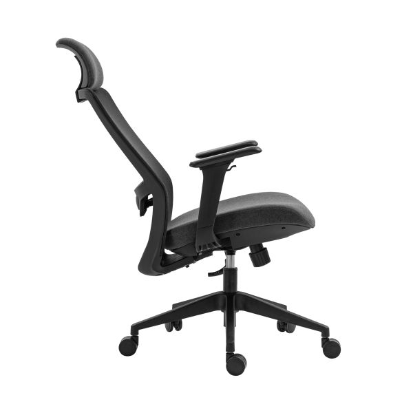 2E Office Chair OC150, fabric, 4D armrests, headrest, black