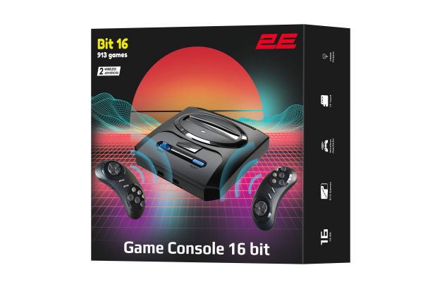 2E Game console, 16bit, 2 wireless gamepad, HDMI, 913 games