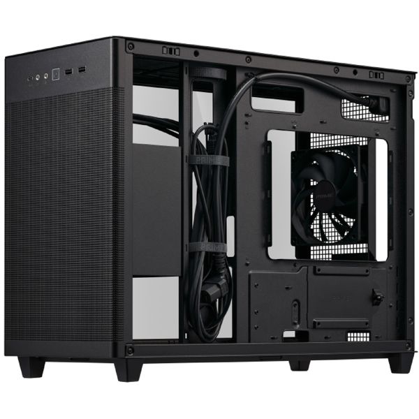 ASUS Prime AP201 TG – Mini Tower | mATX/Mini-ITX | TG | 1×120mm Rear Fan | Mesh Panels | GPU 338mm | CPU Cooler 170mm | Top Radiator up to 360mm | Black