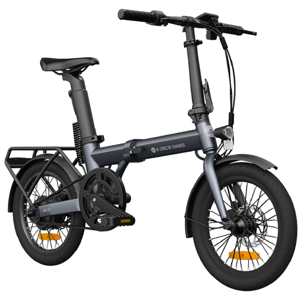 Electric Bicycle ADO Eco 16, 350W, Smart APP, Folding Electric Bike, 25KM/H, Grey