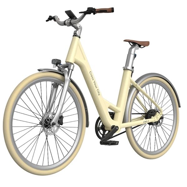 Electric Bicycle ADO A28 Air, 350W, Smart APP, Electric Bike, 30KM/H, Yellow