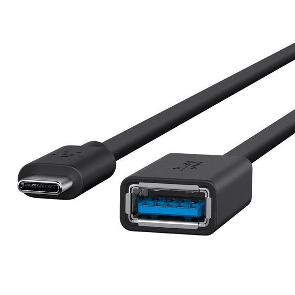 Belkin Adapter USB-C > USB-AF, 0.14m, black