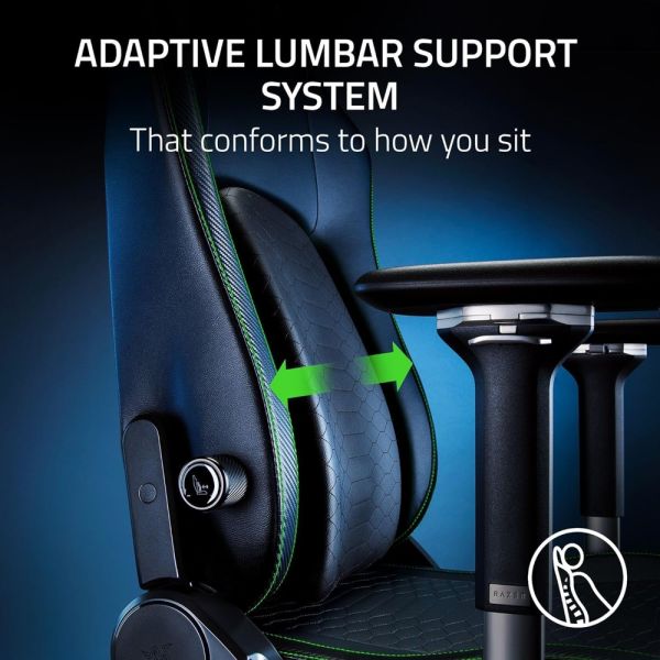 Razer chair Iskur V2 EPU Leather, 4D-Armrests, black-green