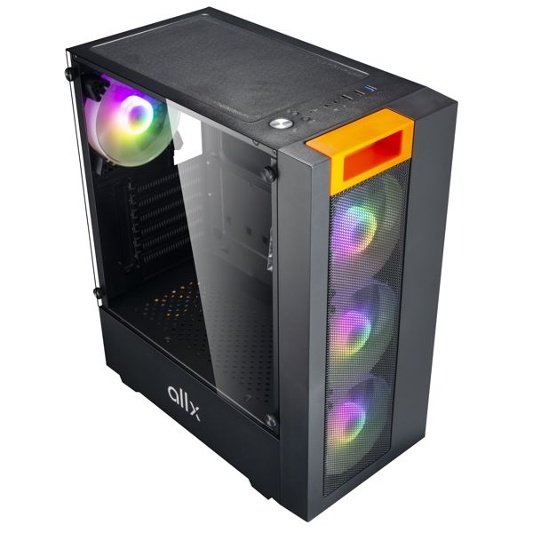 Case ALLX AX-G2045, Computer Case, Micro-ATX, ATX, USB 3.0x1, USB 1.0x2, AUDIO, Black