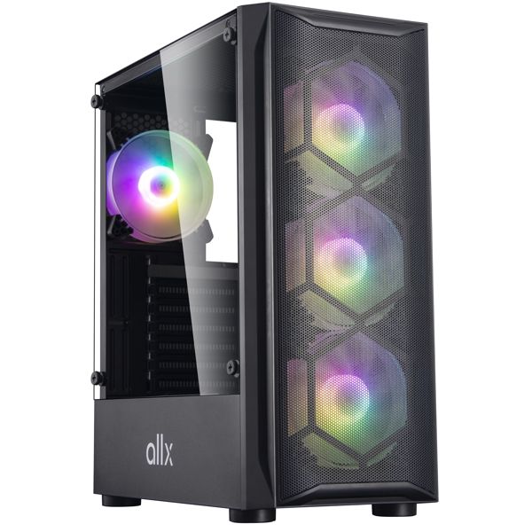 Case ALLX AX-G1944, Computer Case, ATX, MATX, USB 3.0x1, USB 1.0x2, AUDIO, Black