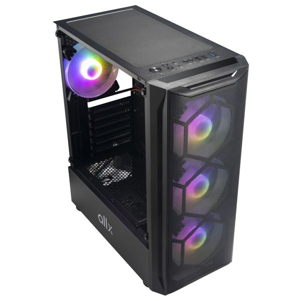 Case ALLX AX-G1944, Computer Case, ATX, MATX, USB 3.0x1, USB 1.0x2, AUDIO, Black