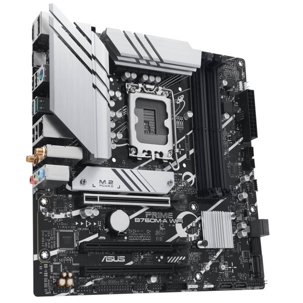ASUS Motherboard PRIME B760M-A WIFI D4 s1700 B760 4xDDR4 M.2 HDMI DP Wi-Fi BT mATX
