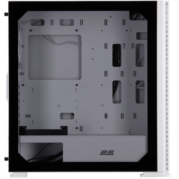 2E GAMING PC case Vertex GI01W without PSU, 2xUSB3.0, 1xUSBType-C, 3x140mm ARGB, 1x120mm ARGB, VGA 380mm, LCS ready, controller with remote, TG Side Panel, EATX, white