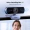 Webcam UGREEN 15728, 2Mp, FHD, Built-in Microphone, Webcam, Gray/Black
