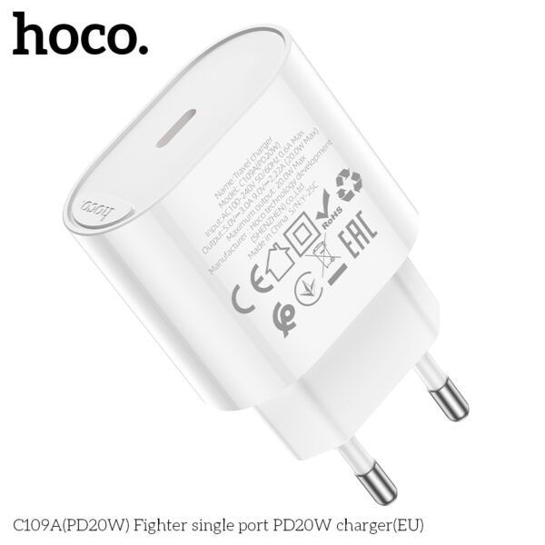 Hoco C109A(PD20W) Fighter single port PD20W charger(EU)